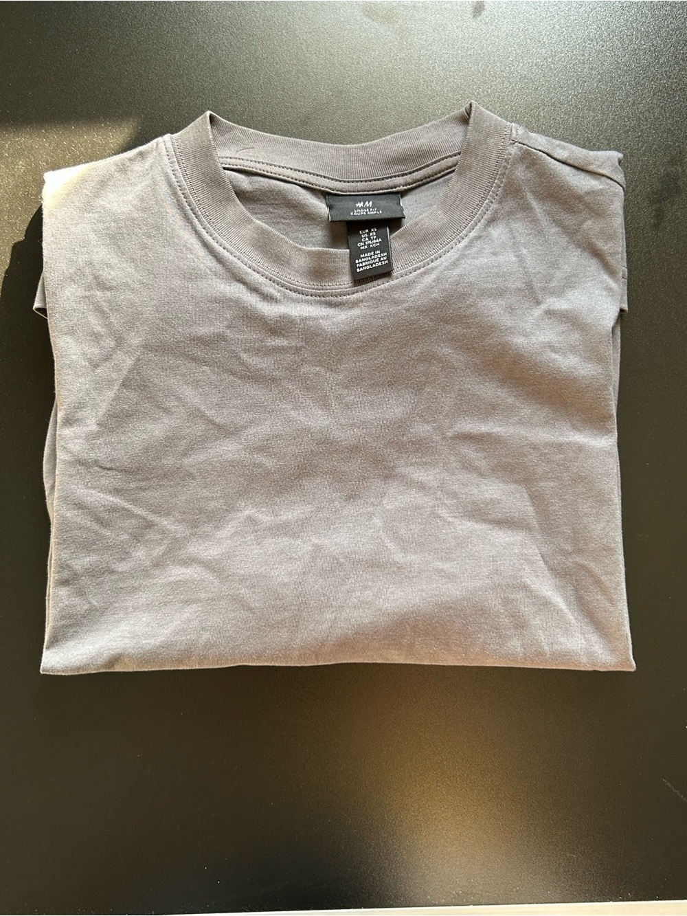 H&M Men's Short Sleeve Crew Neck T-Shirt — Light Gray